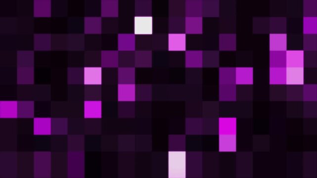 Purple Pixel Grid Motion Background Seamless Loop for VJ LED Displays