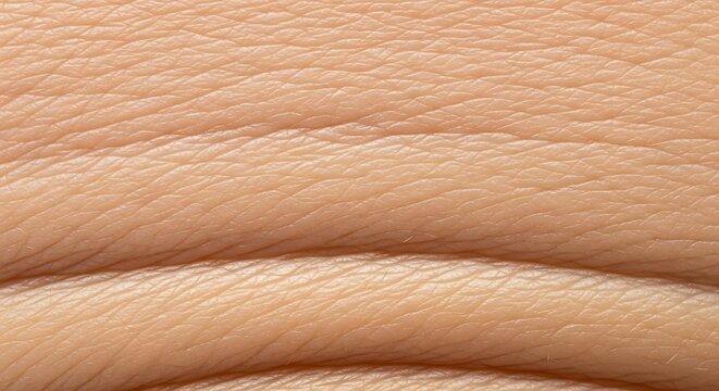 Extreme close up of human skin texture and fine lines with wrinkles close-up epidermis