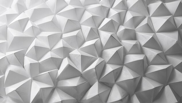 White geometric folded paper texture background with abstract diamond shapes