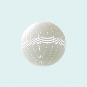 Abstract 3D pastel sphere symbolizing community and connection