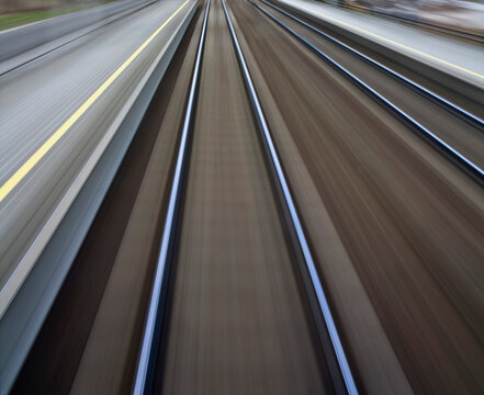 Austria, Blurred Railroad Tracks