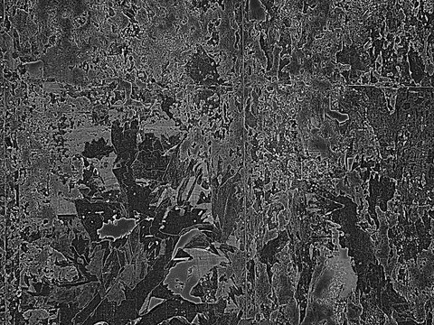 Dark Distressed Grunge Wall Texture With Peeling and Cracked Surface. Not AI-generated.