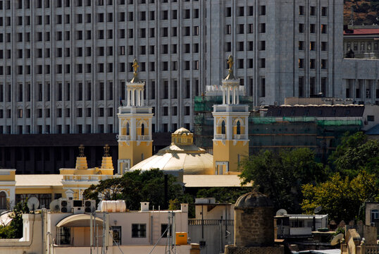 Azerbaijan, Baku, view of dome shaped building