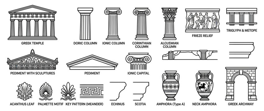 Classical Architectural Elements and Decorative Motifs