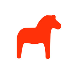 horse on a white background