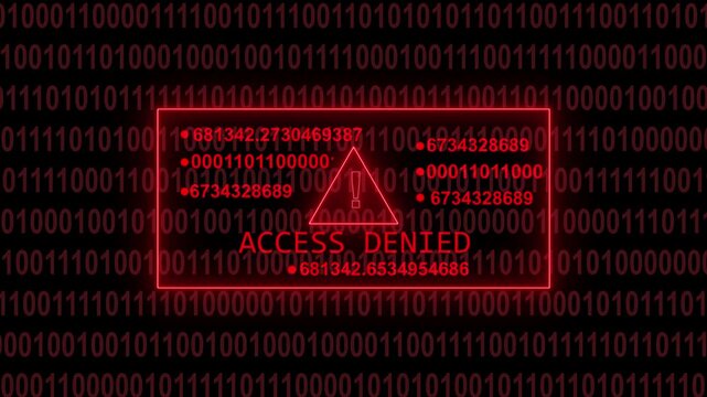 Digital glitch effect overlaying a red warning sign within a code editor displaying  syntax and system status messages creating a cybersecurity alert concept