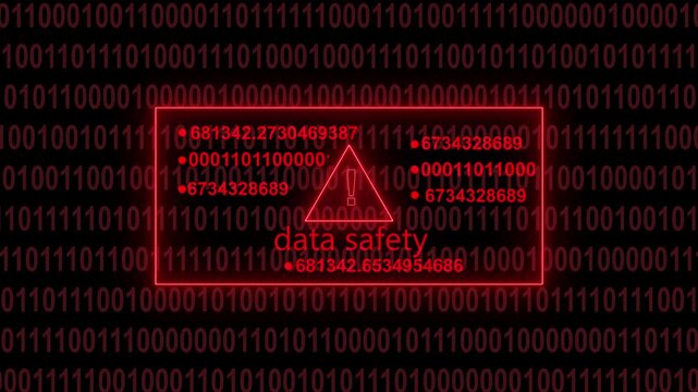 Digital glitch effect overlaying a red warning sign within a code editor displaying  syntax and system status messages creating a cybersecurity alert concept