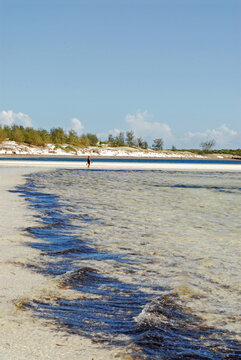 Madagascar, Baie de Sakalava, view on the white sand beach and transparent water