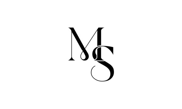 MS Monogram Logo Vector &ndash; Minimalist Letter MS & SM Initials 