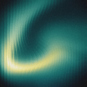 Soft grainy teal, luminous yellow central swirl, deep emerald gradient fade, subtle vertical striations, tranquil abstract digital canvas
