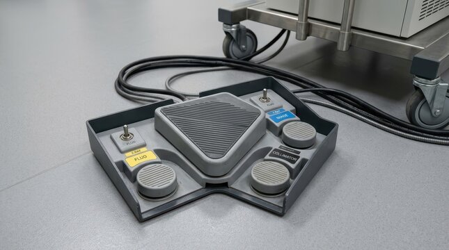 Foot Pedal Control with Buttons for Medical Equipment Use