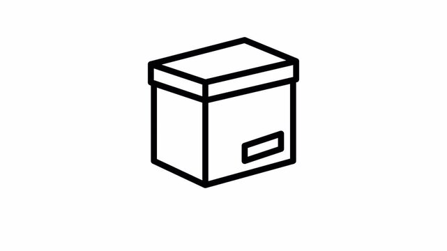 Parcel Delivery minimalist stroke animation