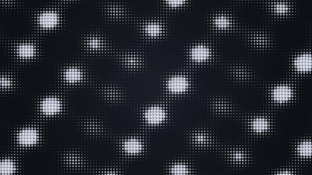 Dynamic dot matrix grid abstract technology motion