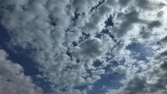 Time lapse clouds 4k rolling puffy cumulus cloud relaxation weather dramatic beauty atmosphere background dynamic pattern sky cloud