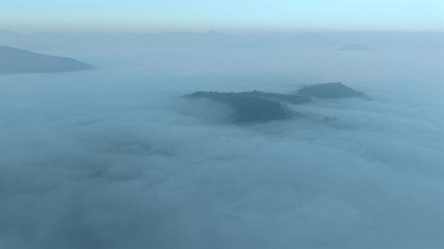 Aerial View of Misty Hills in Lambasingi Andhra Pradesh
