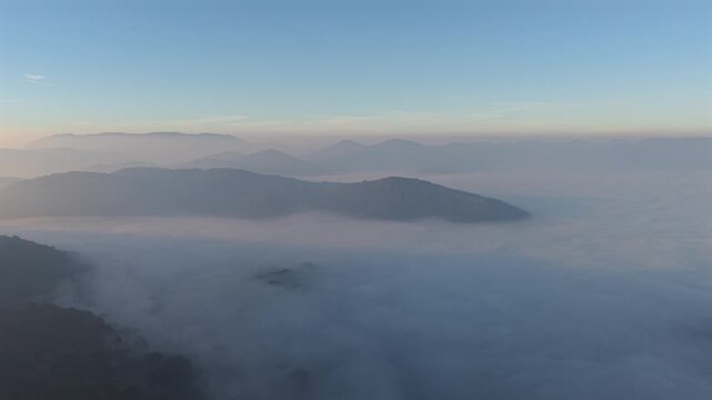 Aerial View of Misty Hills in Lambasingi Andhra Pradesh