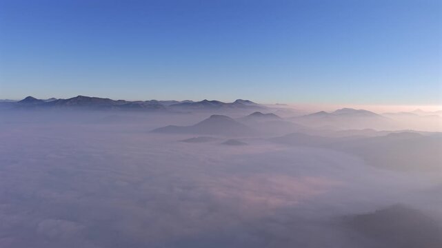 Aerial View of Misty Hills in Lambasingi Andhra Pradesh