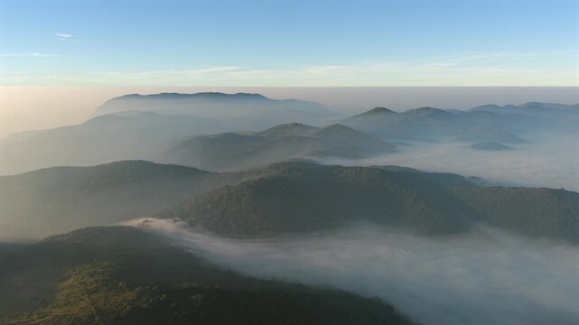 Aerial View of Misty Hills in Lambasingi Andhra Pradesh