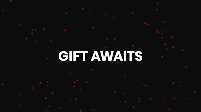 Gift Awaits Neon Text Reveal Animation 4K Promotional Message for Special Offers Customer Engagement and Marketing Campaigns