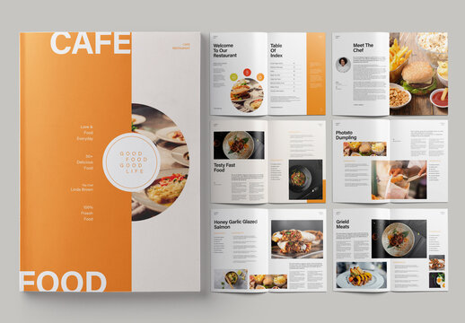Modern Cookbook and Recipe Magazine Template