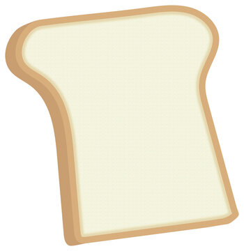 Illustration of a single slice of white bread