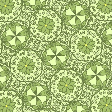 seamless geometric pattern. Elegant Seamless Floral Pattern with Blooming Flowers and Leaves for Fabric, Wallpaper and Textile Design