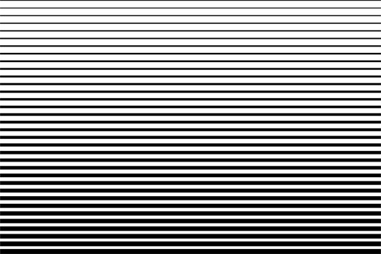 Horizontal gradient lines shifting from thin to thick over checkered background surface.