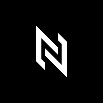 Minimalist Letter N Logo Design, Modern Geometric Monogram Symbol
