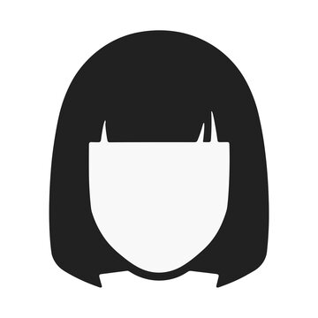 Black bob haircut icon