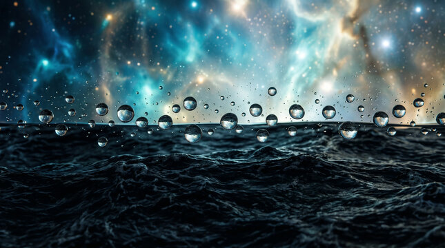 The Second Day of Creation, God creating the firmament to separate the waters above from the waters below