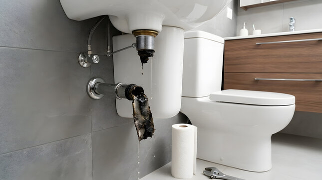Severely Clogged Bathroom Sink Drain Pipe Leaking Dirty Sludge | Blocked Bathroom Sink Drain Pipe with Heavy Sludge Accumulation | Clogged Bathroom Basin Drain Pipe Leaking Black Hair Sludge 
