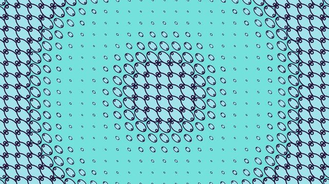 Cyan Oval Halftone Pulse Animation