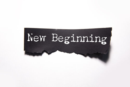 New Beginning text on paper