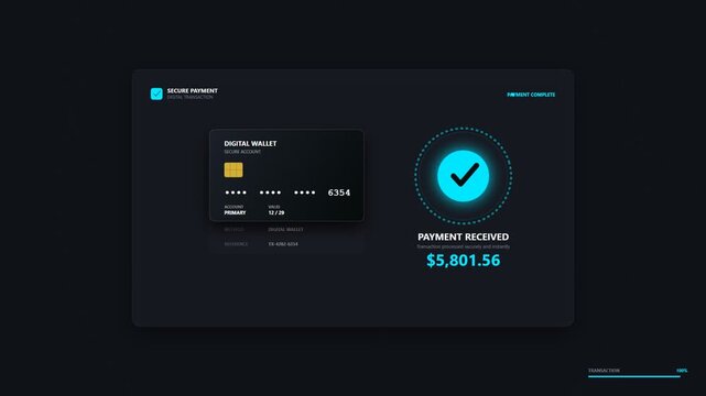 Digital payment transaction authorization and receipt process in a secure online wallet interface