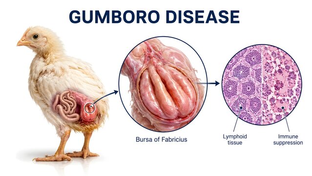 Fowl Pox in Chickens &ndash; Avian Pox Virus and Skin Lesions Veterinary Infographic