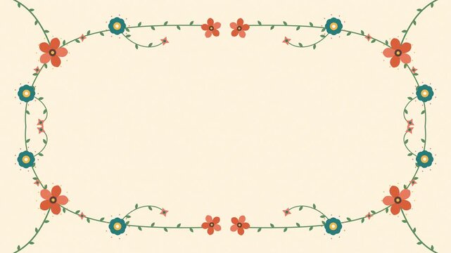 Animated Floral Border for Hispanic Heritage Month Celebration