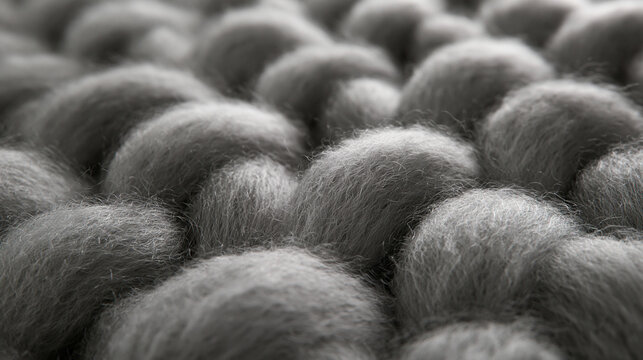 Chunky Knit Wool Blanket Texture Close-Up