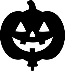 Jack o lantern silhouette smiling against a bright backdrop for seasonal celebration Isolated on transparent background