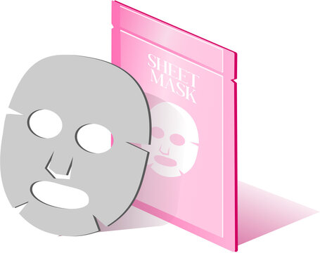 Beauty and Cosmetics Isometric with Makeup and Skincare Products.