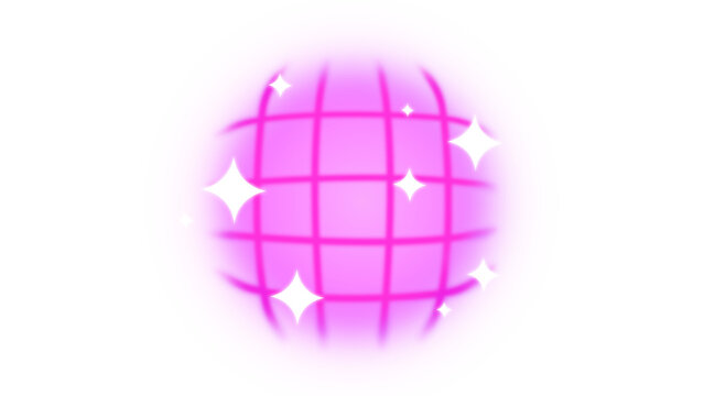 Purple weapon rarity tier game asset, glowing grid sphere for gun loot effects