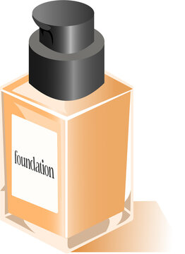 Beauty and Cosmetics Isometric with Makeup and Skincare Products.