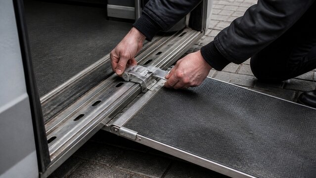 Close up view of metal grates on a wet pavement surface, suggesting drainage or industrial setting, perfect for urban infrastructure content, construction progress shots
