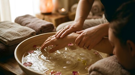 Fototapeta premium Prioritizing self care and mental wellbeing is crucial for a balanced life especially during world mental health day fostering resilience and inner peace