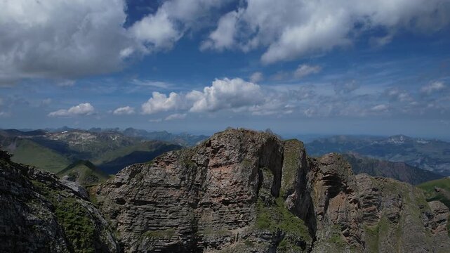 Beautiful mountains in the healthy nature of Switzerland.