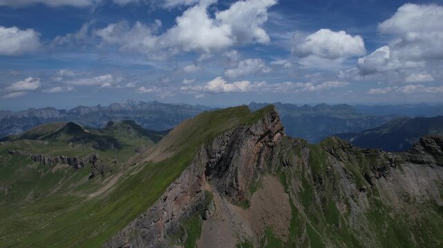 Flying arround the mountain magerrain with perfect view with s&auml;ntis and the churfirsten in the background.