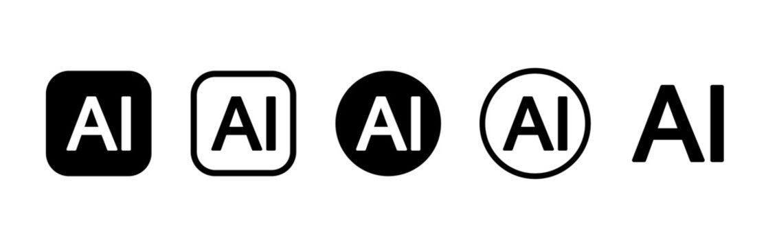 AI generated and modified label badge icon set