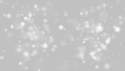 Scattered soft white bokeh orbs over a black background creating a dreamy blurred light effect on transparent background © svetilo