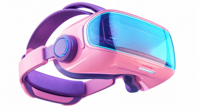 Cyberpunk glowing neon visor glasses concept