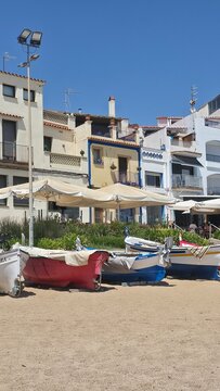 Landscape and detail of Blanes, Catalonia, Spain