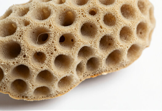 Natural sea sponge macro, porous organic